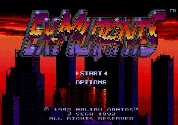 Ex-Mutants (USA, Europe) screen shot title